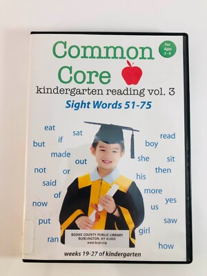 Common Core Kindergarten Reading Volume 3 Sight Words 51-75 - DVD