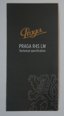 PRAGA R4S LM orig UK Mkt Technical Specification Sales Brochure