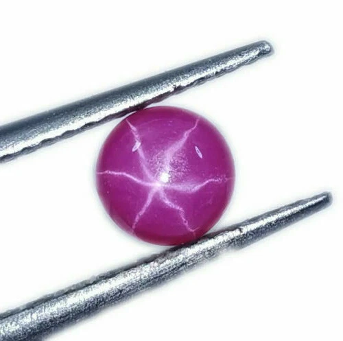 Natural 6 Rays Star Ruby 0.75 to 0.85 Ct Certified Loose Gemstone With Free Gift - Picture 4 of 8