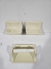 Vintage Ceramic Soap Dish, Toothbrush Holder,  Toilet Paper Holder MATCHING SET