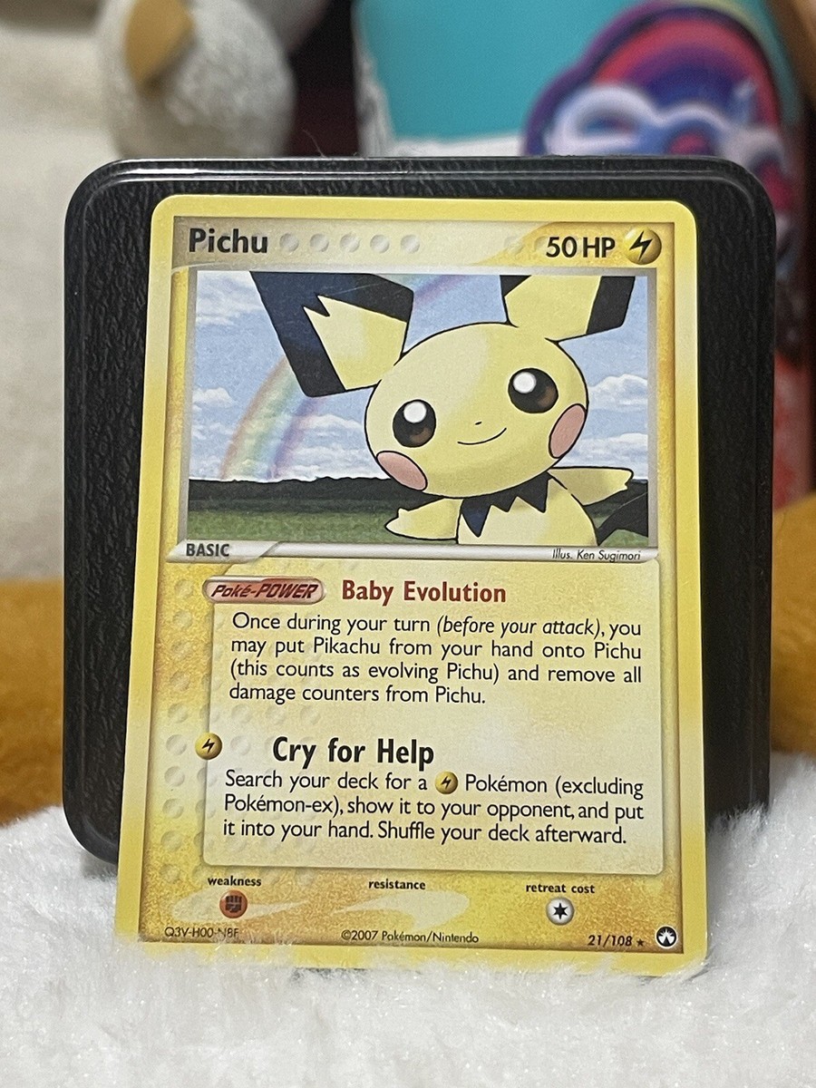 rare pichu card Pokémon TCG Pichu EX Power Keepers 21 Regular Rare