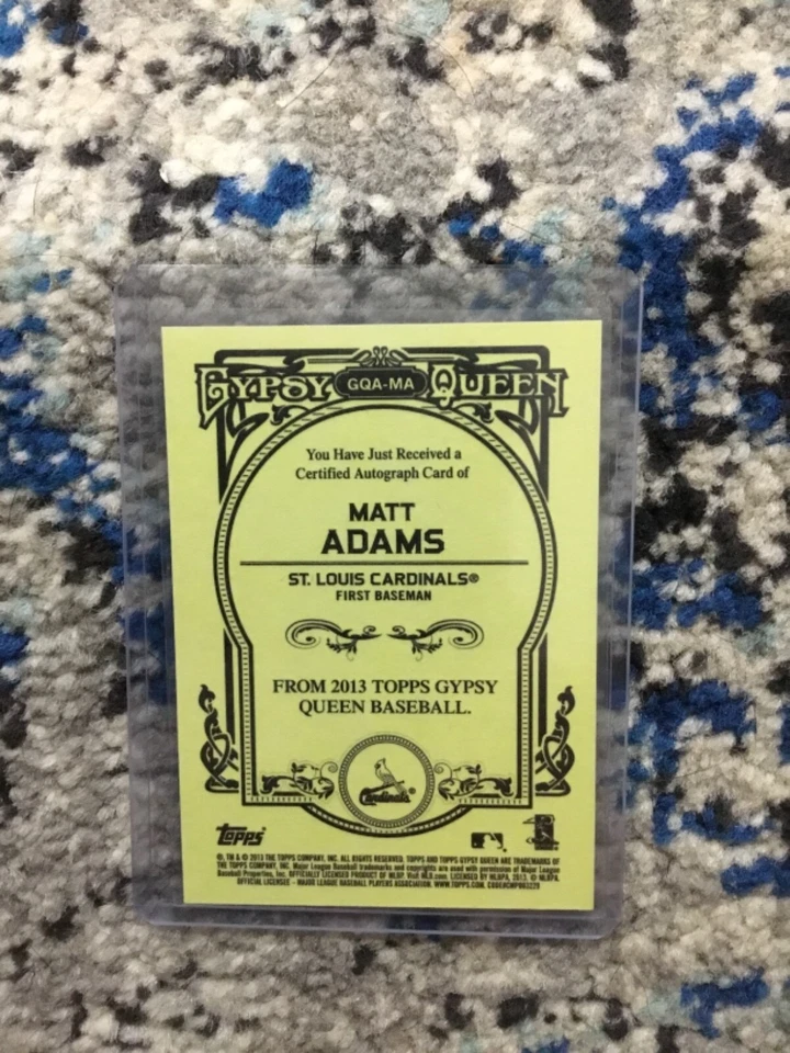 2013 Topps Gypsy Queen Matt Adams Auto/Autograph ST LOUIS CARDINALS - Image 2 of 2