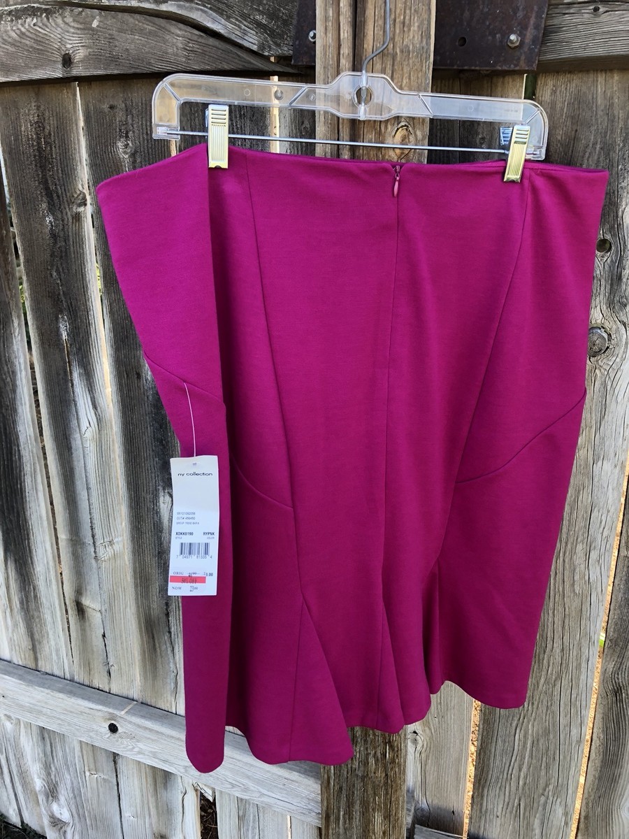 Jupe Crayon NY Collection - Taille 16 Rose - Neuve Avec étiquettes - Coupe Droite