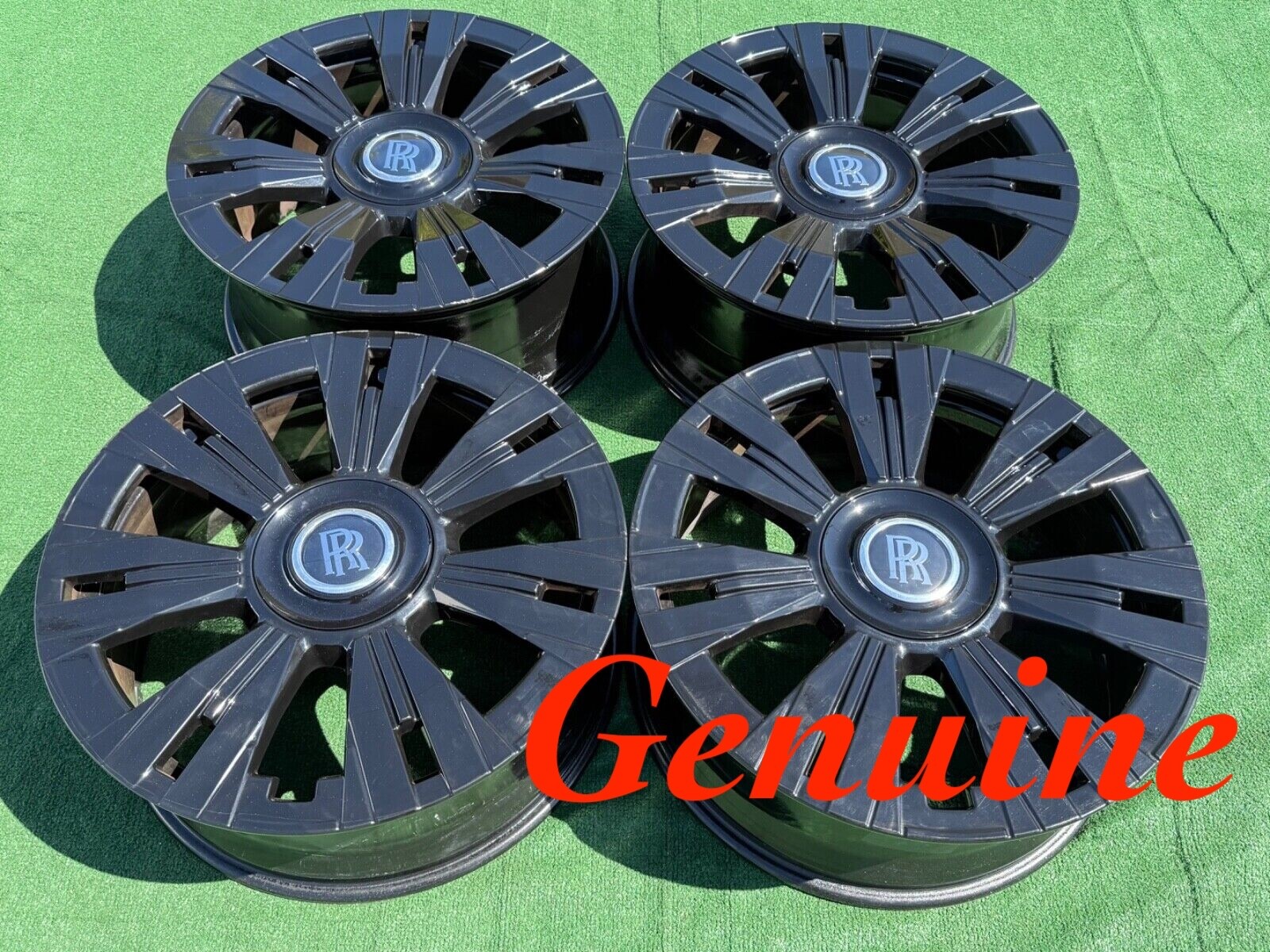 Rolls Royce Spectre 22 Inch OEM Wheels Staggered Gloss Black Rims 5x120 VIDEO
