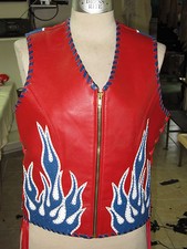 Women's Motorcycle Leather Vest