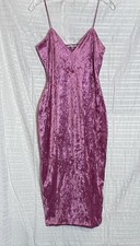 Fashion Nova Deep PinkVelvet Midi Dress size XL