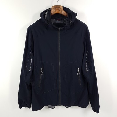 Spyder Audi Rain Jacket Mens Size 58 XXXL Black Lightweight Windbreaker Jacket 3XL