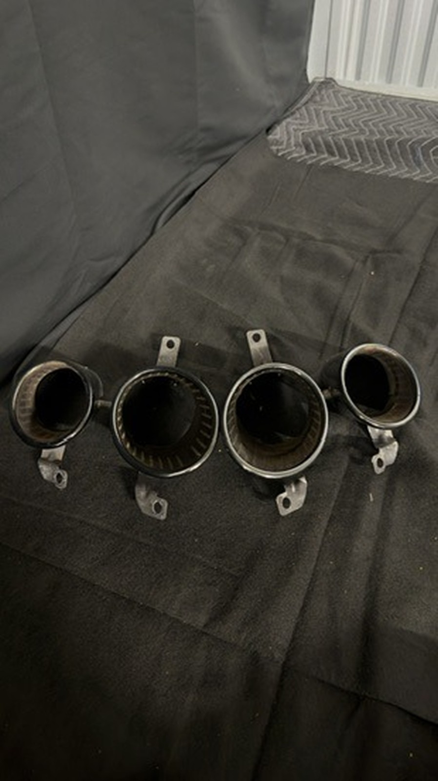 Lamborghini Huracan Outer Exhaust tailpipes Set of 4 Black