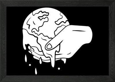 Klimawandel Erde gerahmtes Wandbild Poster Leinwanddruck Bild