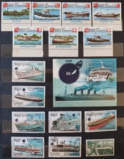 CRUISE SHIPS. FISHING VESSELS. 151 STAMPS (45 ISSUES) + 5 BLOCK. LOT IN GERMANY