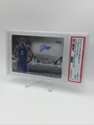 Topps 2023-24 Midnight Tyrese Maxey Horizon Signatures Moonrise Auto /50 PSA 9