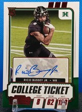 Rico Bussey Jr. Auto Red 2021 Panini Contenders Draft Picks #176 Hawaii Warriors