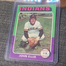 Topps 1975 John Ellis #605 Indians Base Set MLB Baseball Card