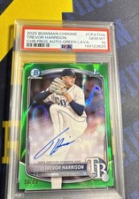 2025 Bowman Chrome 1st Prospect Auto Trevor Harrison CPATHA Green Lava /99