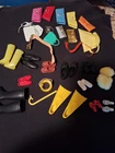 Vintage Barbie and Ken accessories.  Boots, shoes, scuba, purses