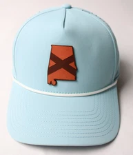 Branded Bills Alabama 22 Curved 5 Panel Rope Hat CD4 Sky Blue One Size