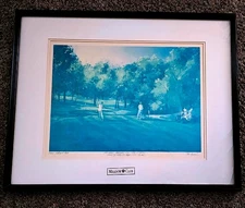 Tom Lynch Lithography Print “Golfing It Close”, Signed & Numbered Framed