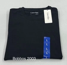 Calvin Klein Men's Smooth Cotton Liquid Touch Crewneck T-Shirt, Black Beauty, L