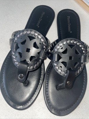 Pierre Dumas Women s 7 Black Sandals New In Box Never Worn Brand New Stylish 