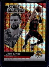 2020-21 Panini Mosaic Zach LaVine Stare Masters Mosaic Gold #/10 Bulls