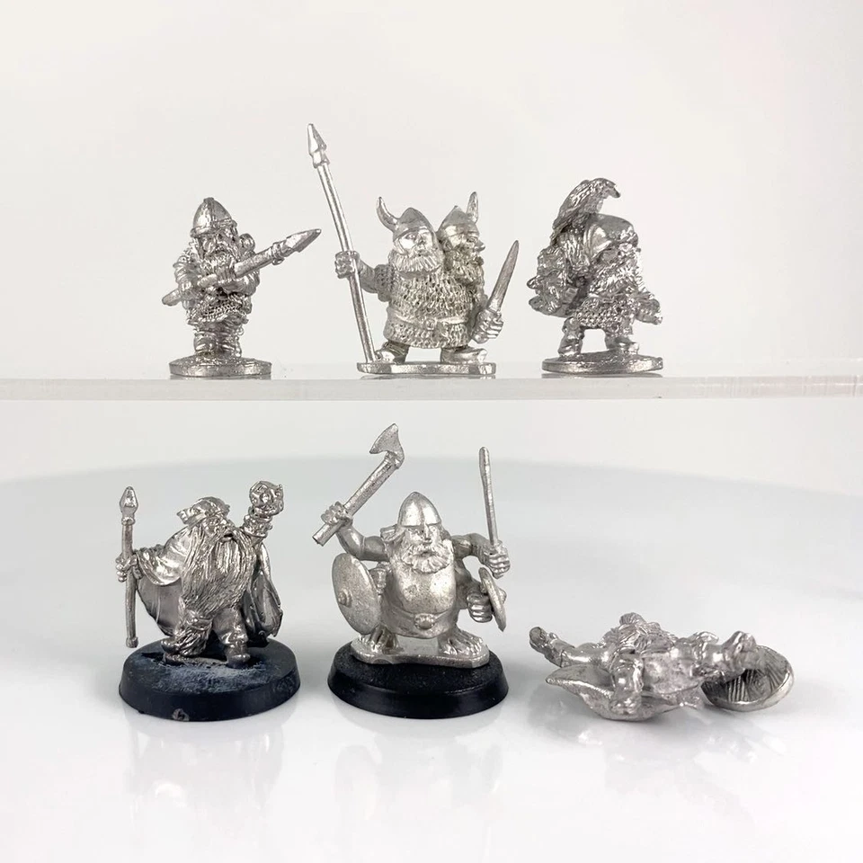 x6 Guerriers Nains Métal Multimarque JDR et autres | P-00QAT - Photo 1/3
