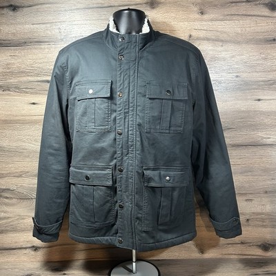Alesbury Barn Coat Men Medium Chore Field Jacket Sherpa Lined Gray