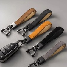 Genuine Leather Car Keychain Luxury Key Ring Buckle Key Holder 10cm