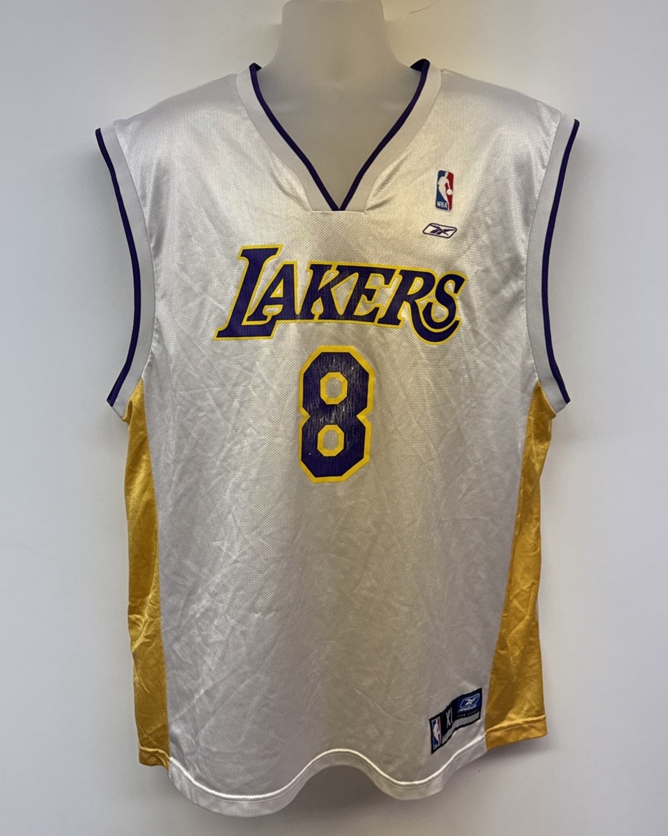 Kobe Bryant #8 Los Angeles Lakers White Reebok Jersey Adult XL | eBay