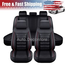 For Honda Civic Faux Leather Car 5 Seats Covers Full Set Front Rear Back Cover For Honda Civic Faux Leather Car 5 Seats Covers Full Set Front Rear Back Cover