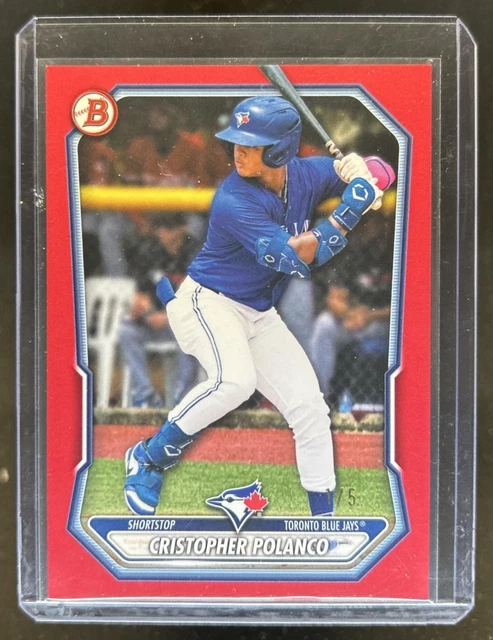 2026 Bowman Cristopher Polanco Prospects Red Border #/5 Blue Jays