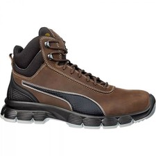 PUMA Safety Men's Condor Mid Steel Toe ESD Work Boot Dark Brown- 630125, Brown