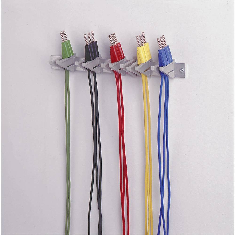 Support de cordons de mesure VOLTCRAFT MHS4025 en aluminium argenté pour câbles de laboratoire