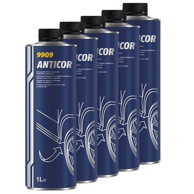 Unterbodenschutz 5 x 1 Liter MANNOL 9909 Anticor Hohlraumversiegelung Rostschutz