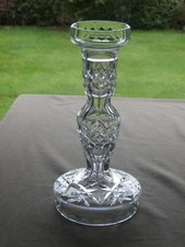 Vintage Waterford  Crystal 8" Tall  Hollow Candlestick  - Stamped  - Ex Cond