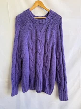 Love, Whit by Whitney Port Purple Chunky Sweater Size M