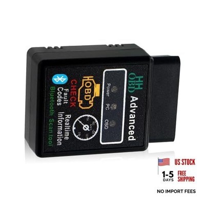 1 PC Car Bluetooth OBD2 Diagnostic Tool - Real-Time Monitoring ELM327 V2.1 Code