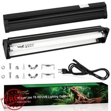 T5 UVB Reptile Light Fixture Combo, 15W HO UVB Bulb, Bearded Dragon