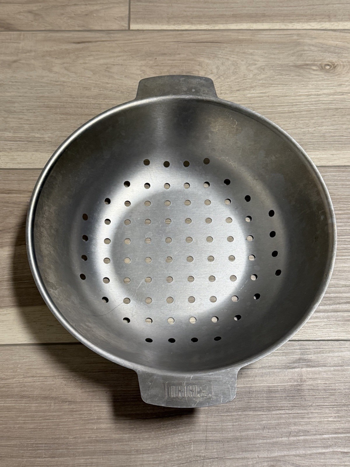 Weber Stainless Steel Grill Basket or Colander/Strainer with Handles Medium 11
