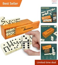Jumbo Dominoes Set for Adults and Kids - 28 Durable Tiles for Cognitive Play