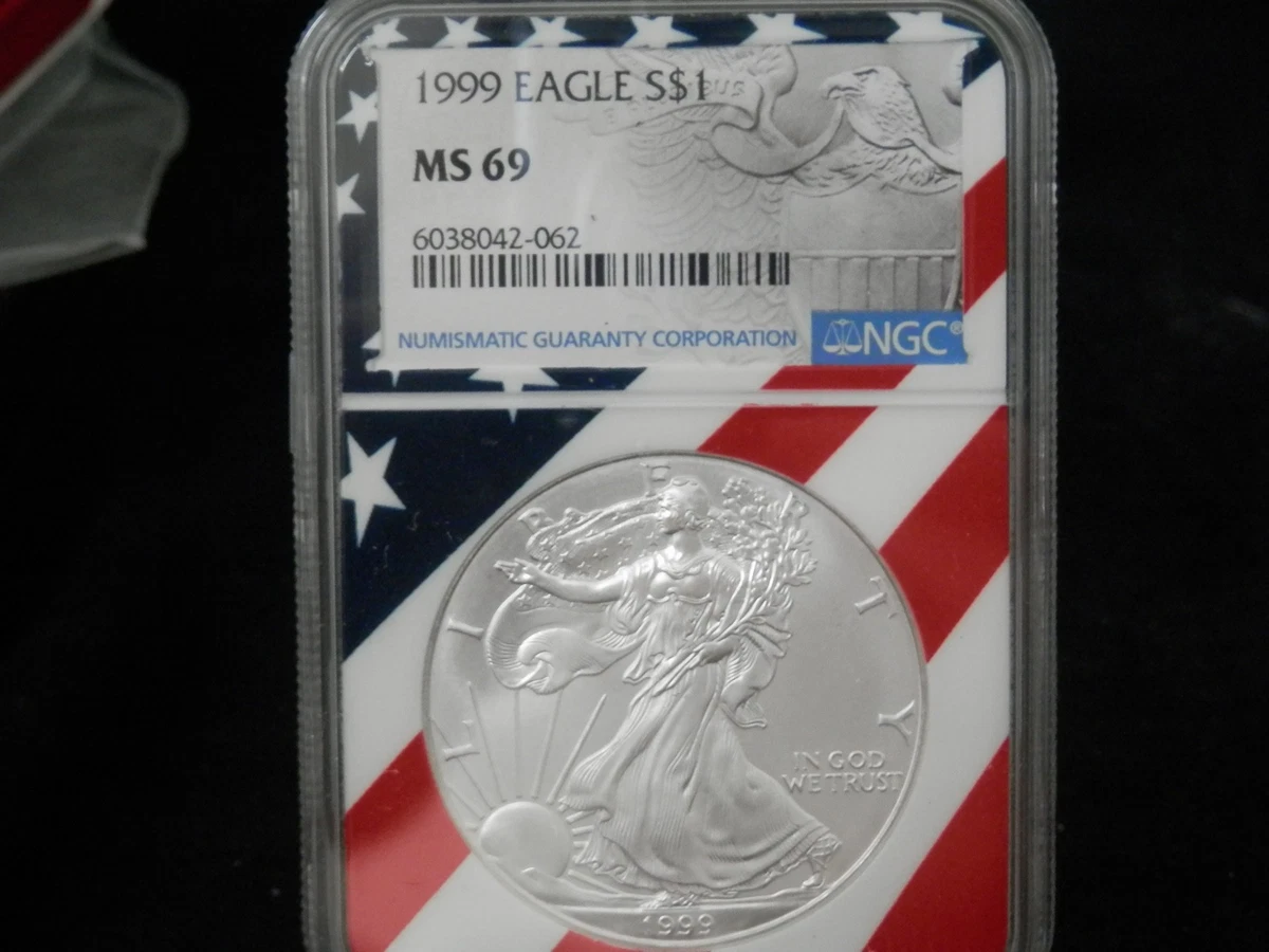 American Eagle MS 69 Graded 1999 Silver Bullion Coins for sale | eBay