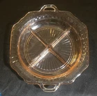 Vintage Mayfair PinkDepression Open  Rose Relish Dish Anchor Hocking Tray