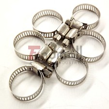Adjustable 100pcs 1/2"-3/4" Stainless Steel Drive Hose Clamps Fuel Line Worm