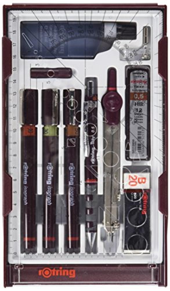 (TG. 0.10 mm, 0.30 mm, 0.50 mm) Rotring (S0699420) Isograph Set master - NUOVO