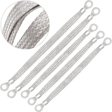5x Universal Automotive Ground Strap Tinned Copper Car Engine Ground Strap Cable