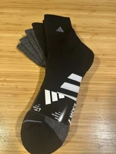 Adidas Men's Performance High Quarter Socks 4 Pair AEROREADY COMPRESSION sz 6-12