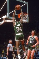 Jimmy Ard Boston Celtics grabs a rebound against the Washington Bu- Old Photo