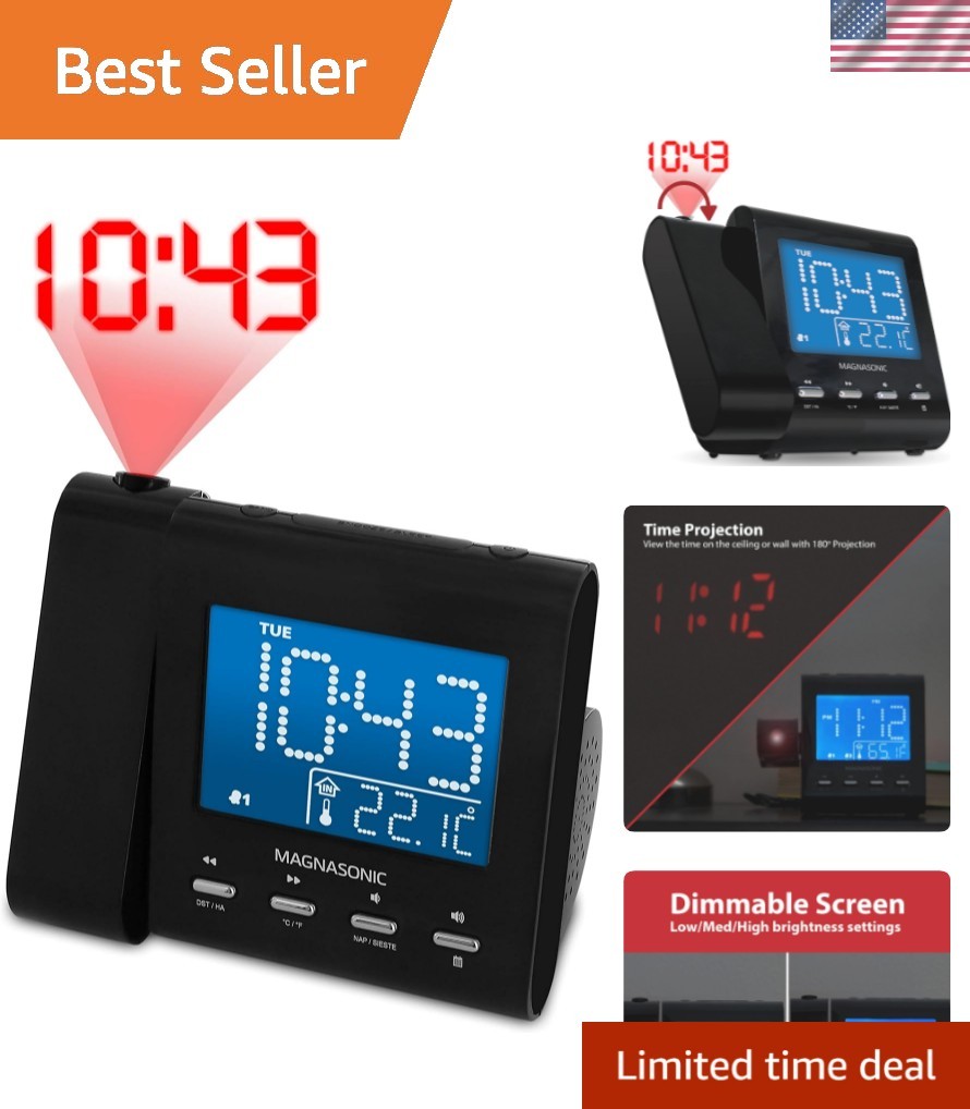 With Auto Time Set & Am/fm Radio - Black Eaac601