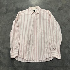 Size L - Hugo Boss Shirt Mens Pink Striped Regular Fit Button Down Ships Fast
