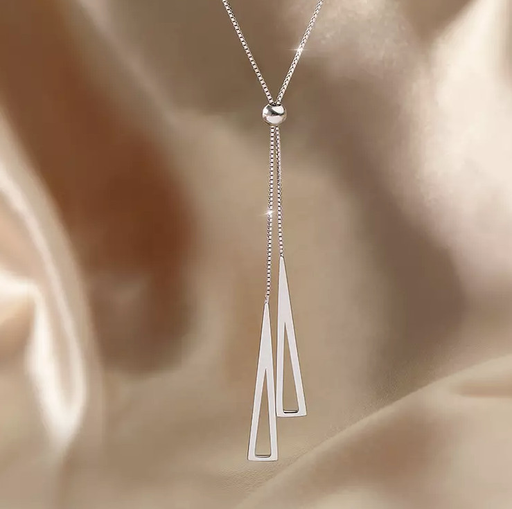 Collar Plata de Ley 925 Joyería Mujer Joyería Mujer Ajustable Tendencia