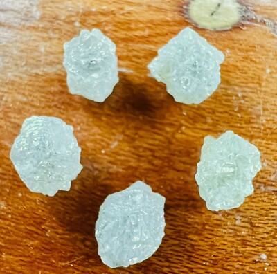 Natural Loose 5 pcs 1.00 Ct Rough Earth Mined Silver White Uncut Raw Diamond
